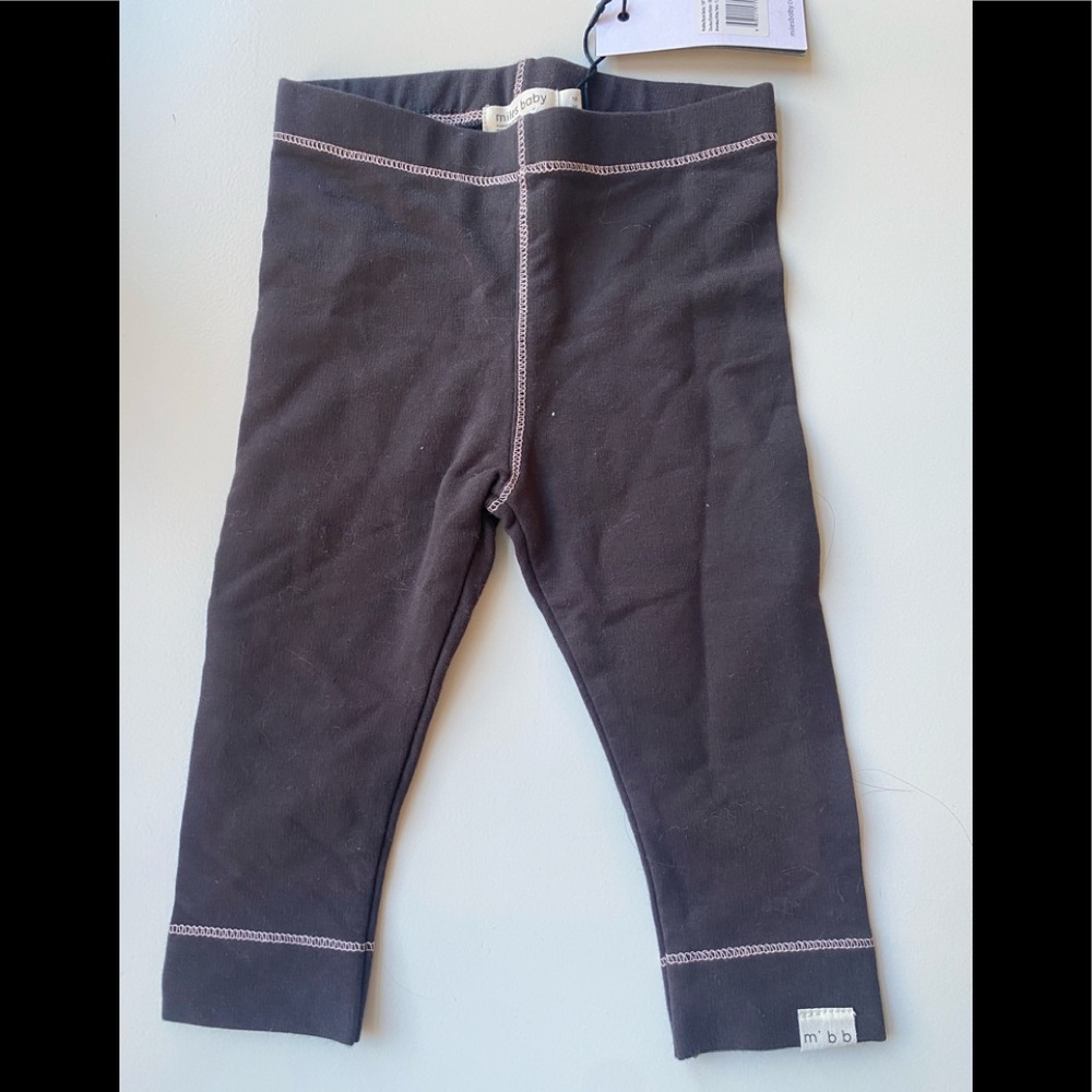 NWT MILES BABY Black Leggings - 12 Months